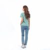 Áo thun nữ tay ngắn cổ tròn thời trang Eden thêu hình - AT092