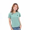 Áo thun nữ tay ngắn cổ tròn thời trang Eden thêu hình - AT092