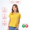 Áo thun nữ tay ngắn cổ tròn thời trang Eden thêu hình - AT104