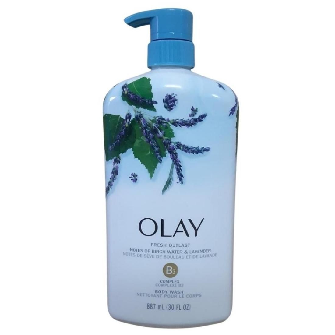 Sữa tắm dưỡng ẩm Olay Fresh Outlast hương Lavender của Mỹ - 887ml