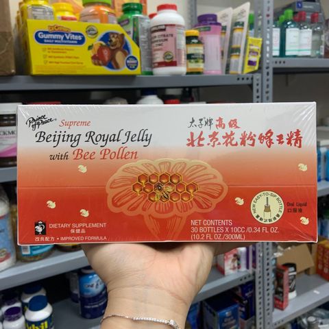  Sữa ong chúa phấn hoa mật ong Prince of Peace Supreme Beijing Royal Jelly with Bee Pollen 