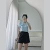 Áo thun nữ tay ngắn cổ tròn thời trang Eden thêu chữ - AT099