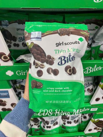  Bánh chocolate đen nhân bạc hà Girl Scout Thin Mints Bites 