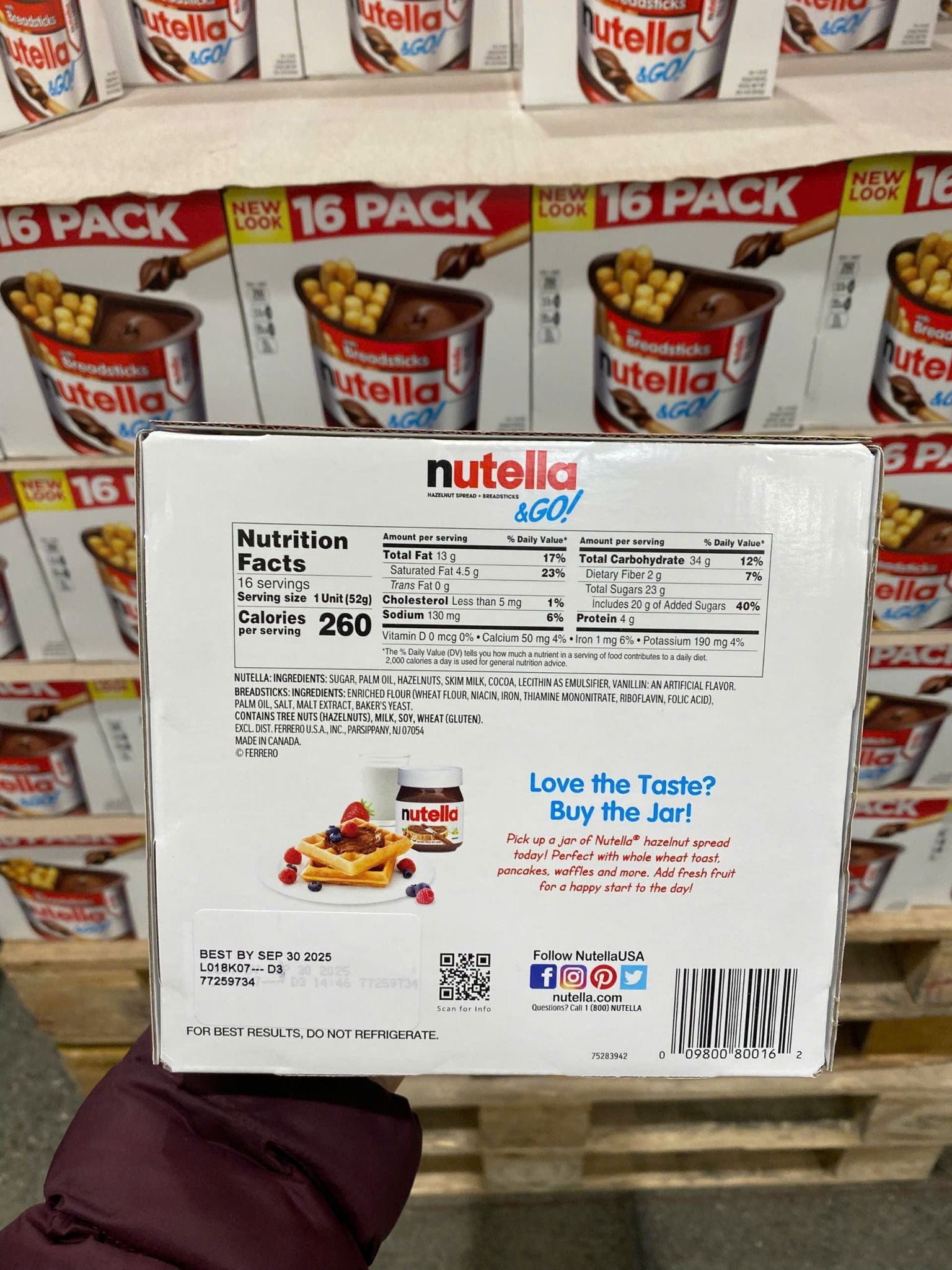 Bánh que chấm sốt chocolate Nutella and Go