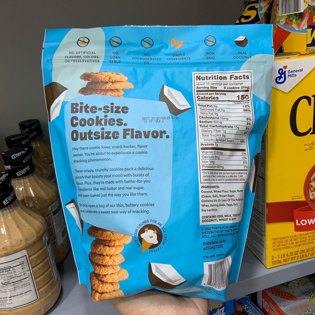 Bánh quy dừa nướng Thinsters Dark Toasted Coconut