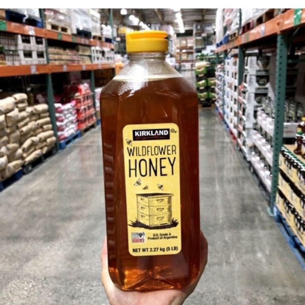 Mật ong Kirkland Wildflower Honey - Chai 2,27kg