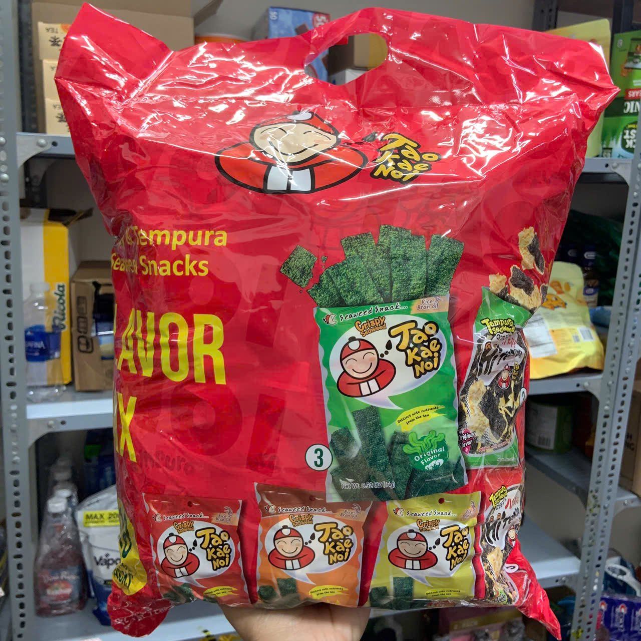 Bịch 18 gói snack rong biển Tao Kae Noi