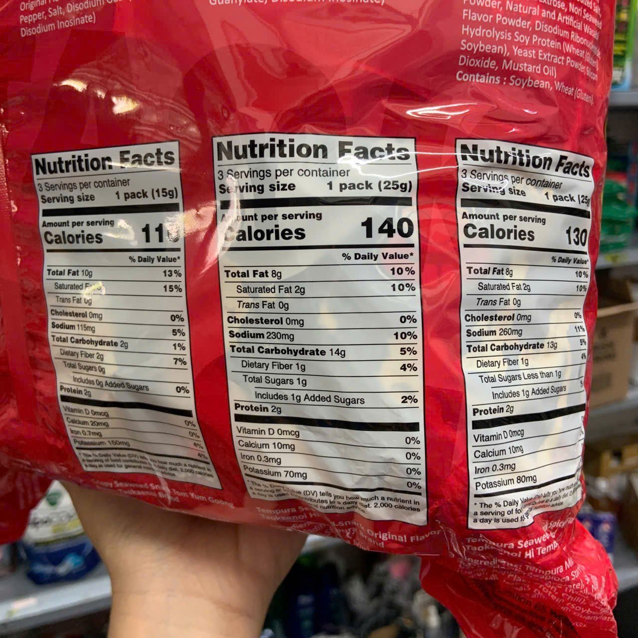 Bịch 18 gói snack rong biển Tao Kae Noi