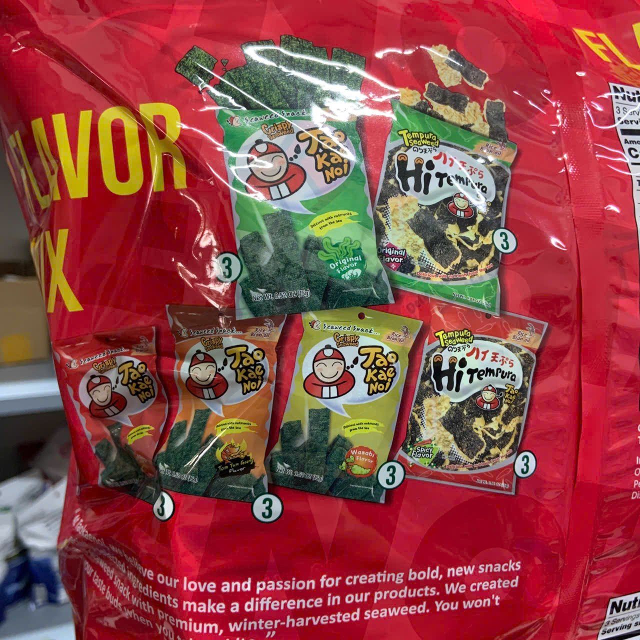 Bịch 18 gói snack rong biển Tao Kae Noi