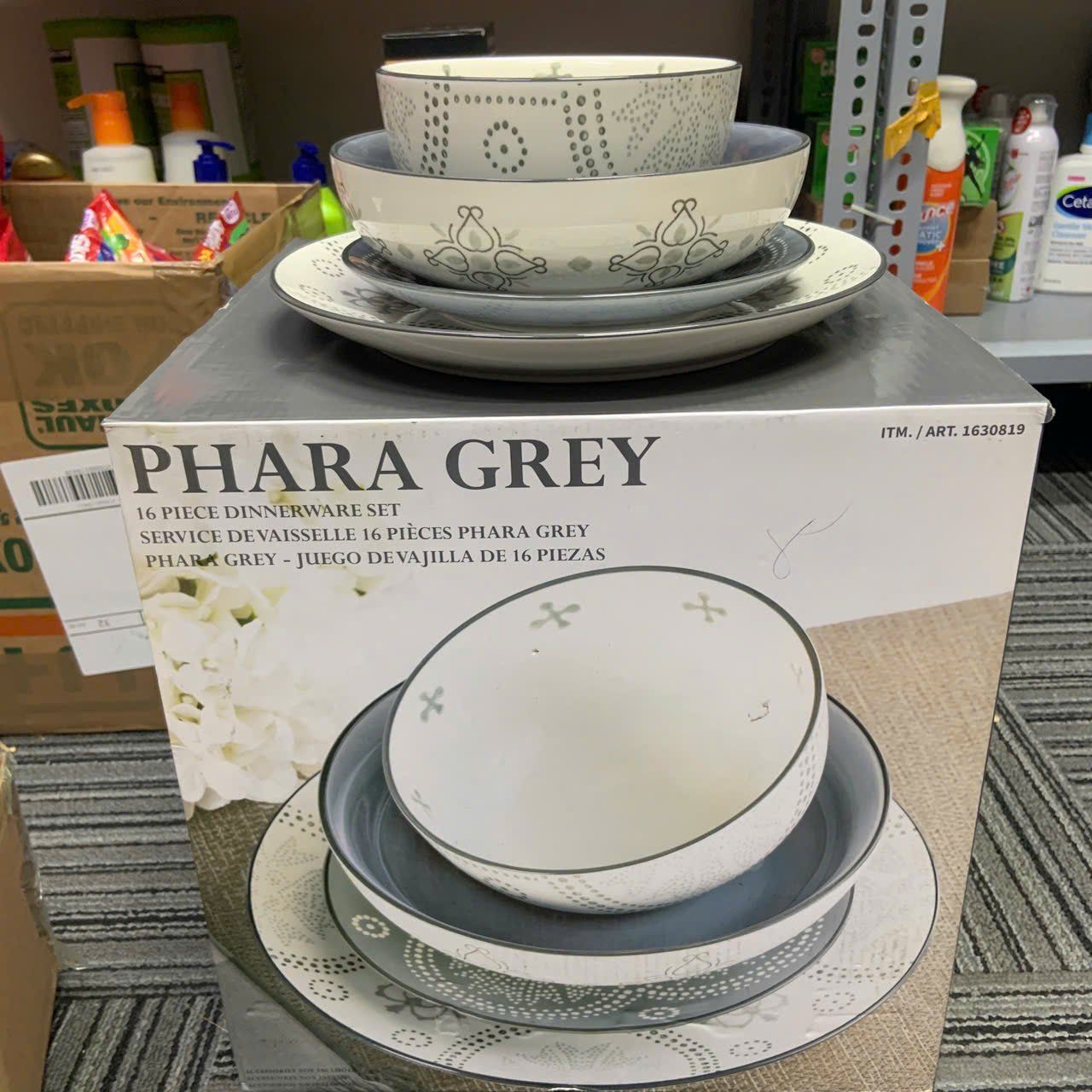 Bộ 16 món chén dĩa Dalton Dinerware Phara Grey Set