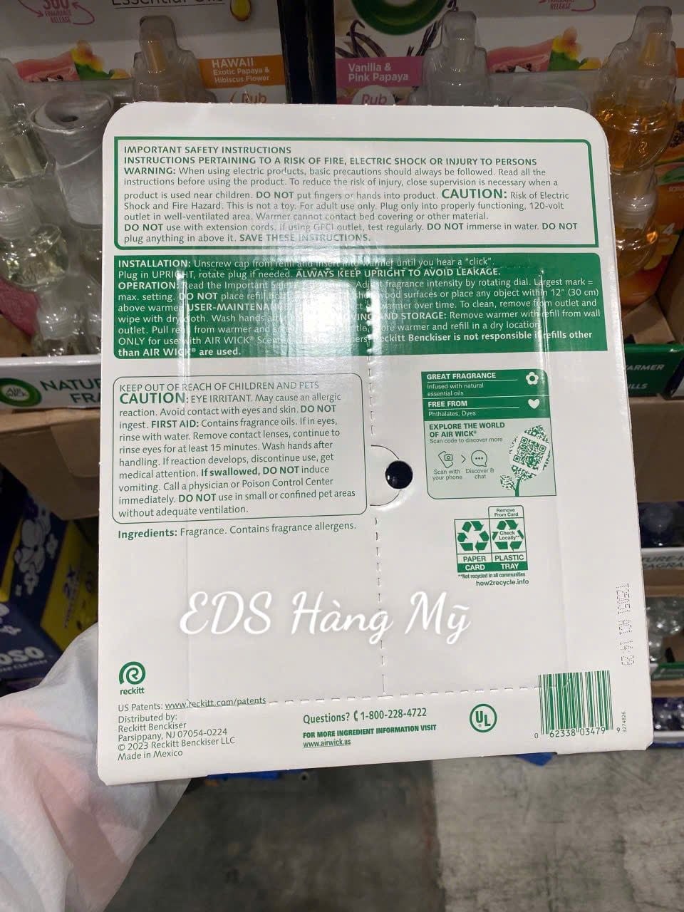 Bộ Máy Khuếch Tán Tinh Dầu Cắm Điện Air Wick