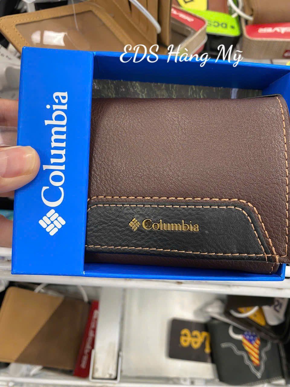 Bóp ví nam chất liệu da full box Columbia