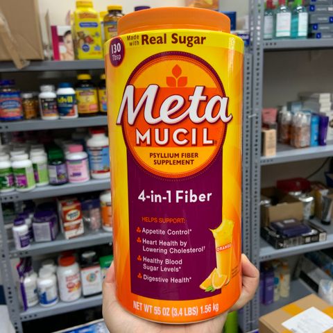  Bột cam hòa tan bổ sung chất xơ Metamucil 4 in 1 Fiber 