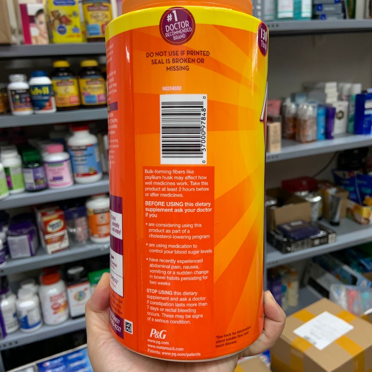 Bột cam hòa tan bổ sung chất xơ Metamucil 4 in 1 Fiber