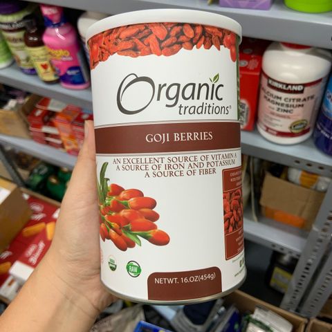  Câu kỷ tử khô hữu cơ sấy khô Organic Traditions GoJi Berries 