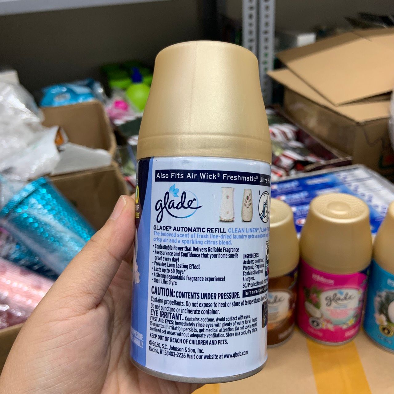 Chai xịt thơm phòng thay thế cho máy xịt tự động Glade