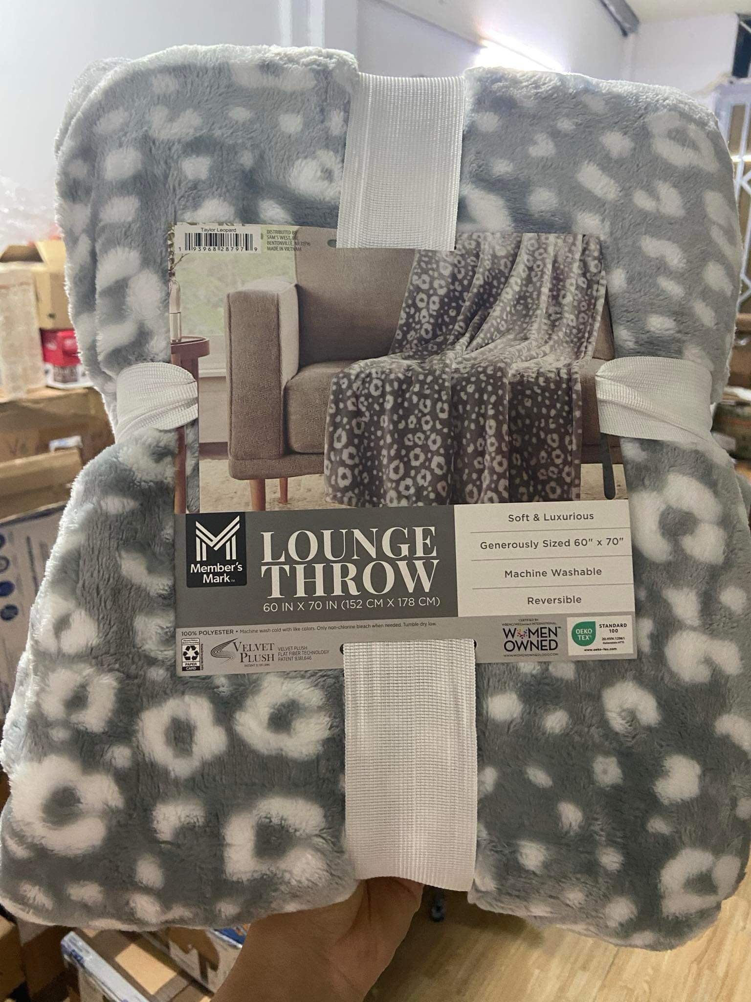 Chăn mền Member's Mark Lounge Throw EDS Hàng Mỹ