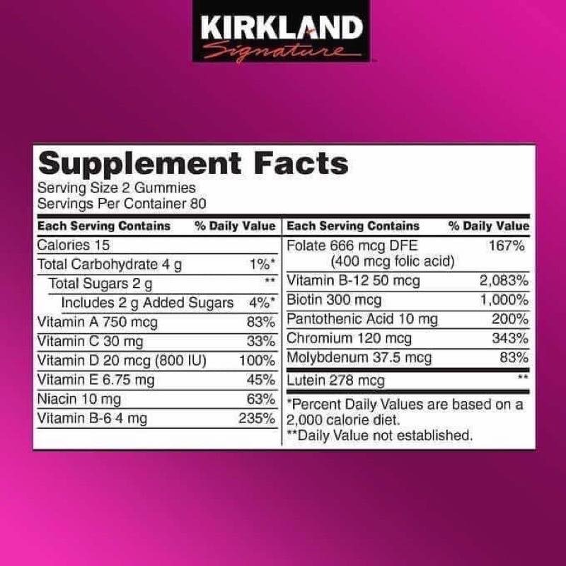 Kirkland Multivitamínicos Adultos X 160: ¡Tu salud, en cada gomita! - Kirkland Multivitamínicos Adultos X 160