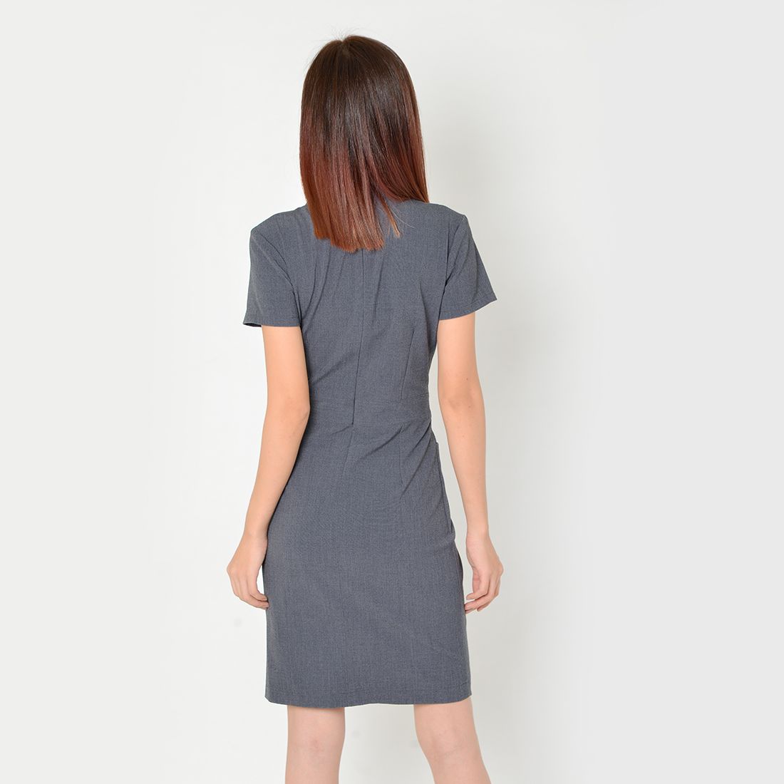 Đầm công sở thời trang Eden cổ vest tay ngắn - D323
