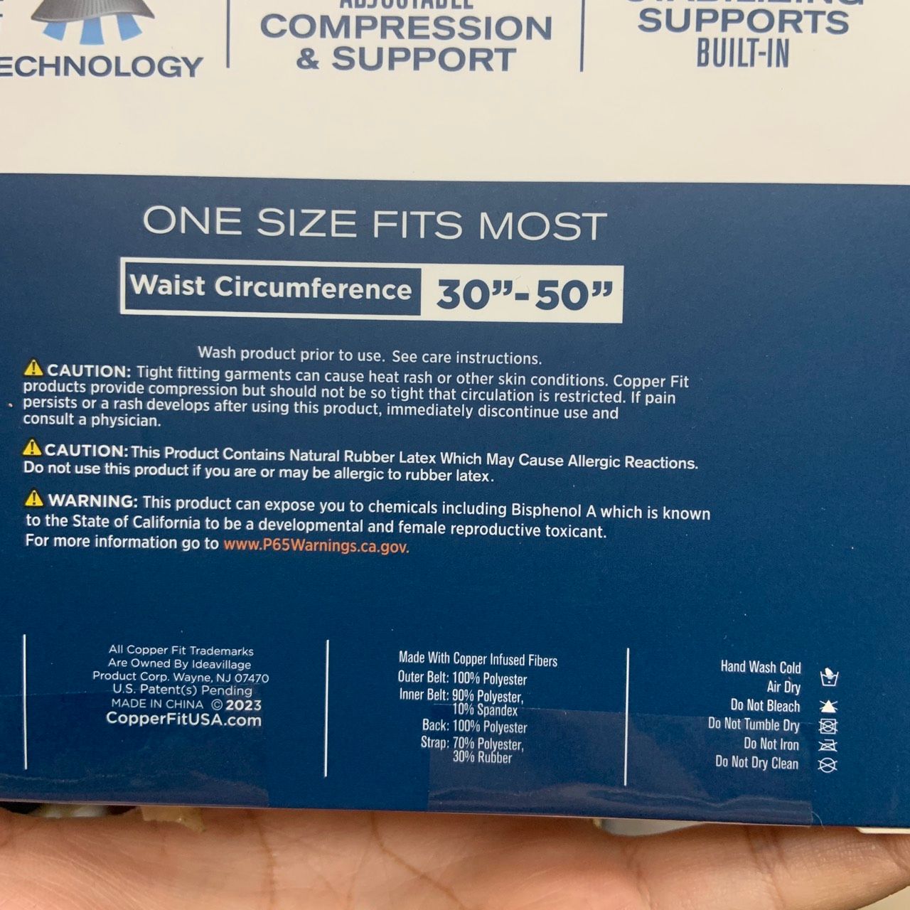 Đai lưng Copper Fit Back Support