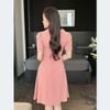 Đầm công sở chữ a cổ vest cách điệu thời trang Eden - D514
