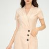 Đầm công sở thời trang Eden cổ vest tay ngắn - D323