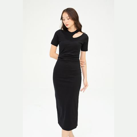  Đầm thun body cut-out vai thời trang Eden - D468 