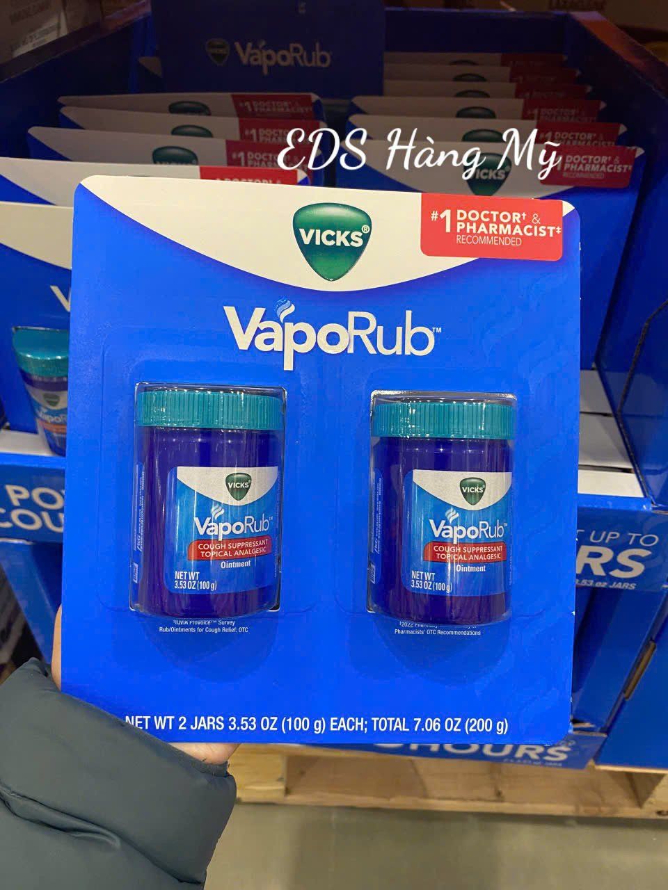 Dầu cù là ấm ngực giảm ho , giảm đau Vicks Vaporub