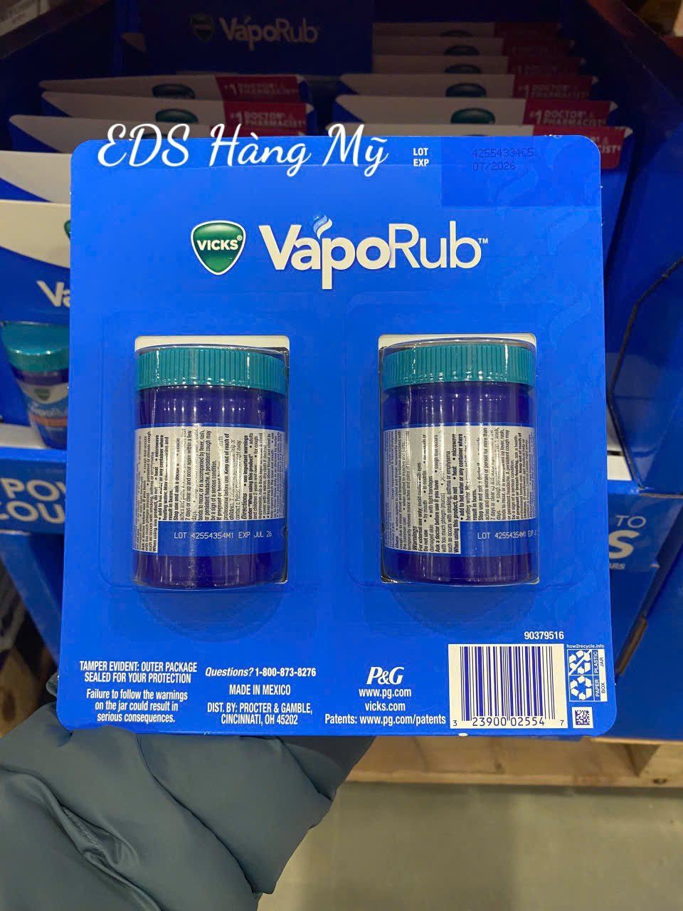 Dầu cù là ấm ngực giảm ho , giảm đau Vicks Vaporub
