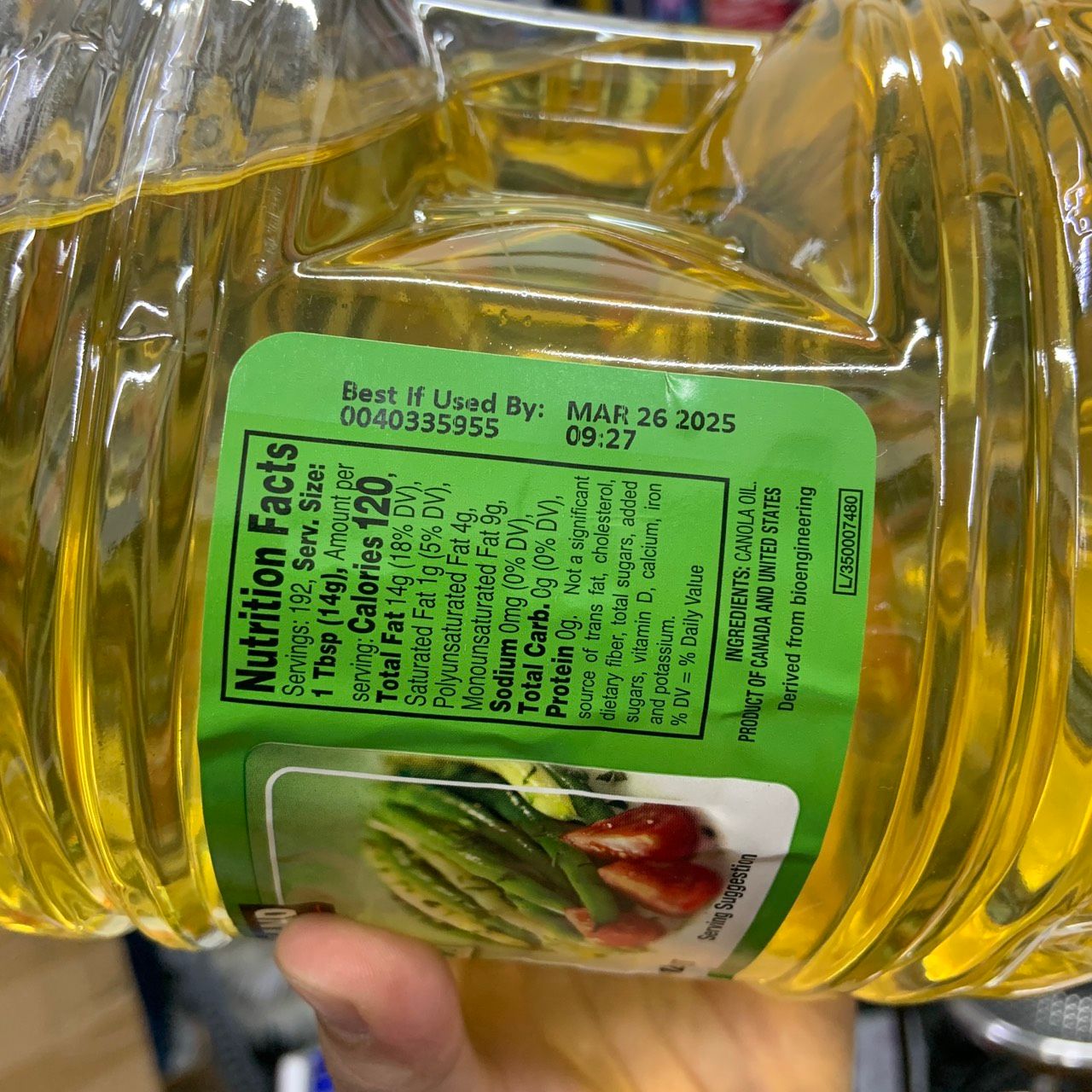 Dầu ăn hạt cải Kirkland Signature Canola Oil