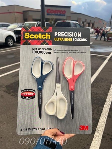 Bộ 3 kéo chất liệu Titanium siêu bền Scotch Precision Ultra Edge Scissor 3M