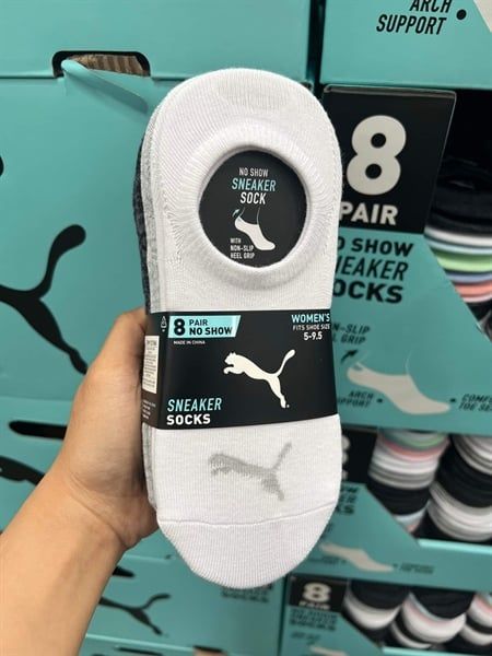 Set 8 đôi tất vớ nữ cổ thấp Puma
