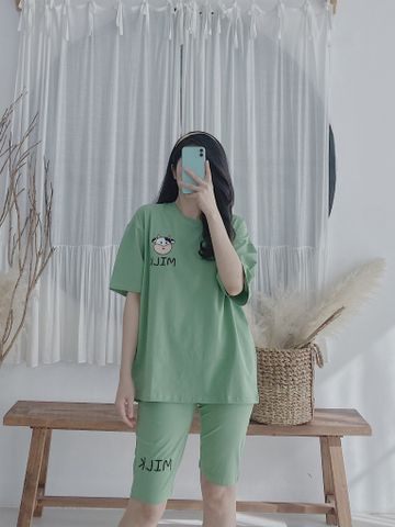  (Phom dưới 65kg) Đồ bộ nữ Eden phom rộng thun cotton - DB017 