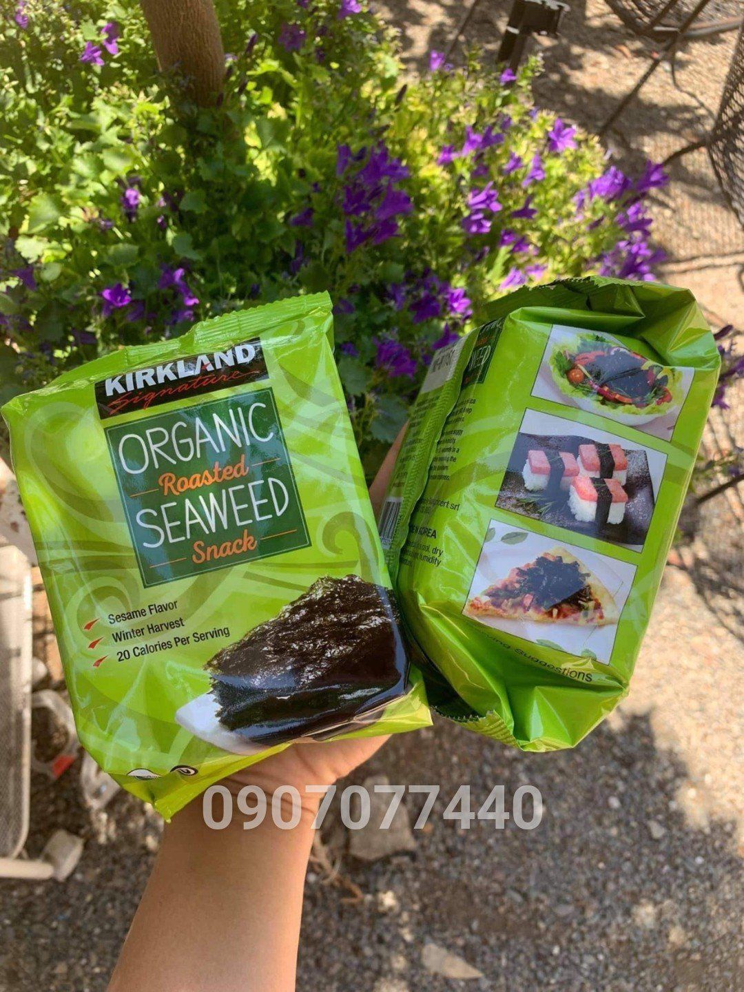 Rong biển sấy khô ăn liền Organic Snack Kirkland