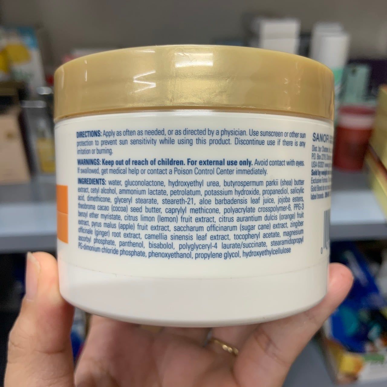 Kem dưỡng ẩm giàm khô ráp, da sần sùi Gold Bond Rough And Bumpy Skin Ingredients