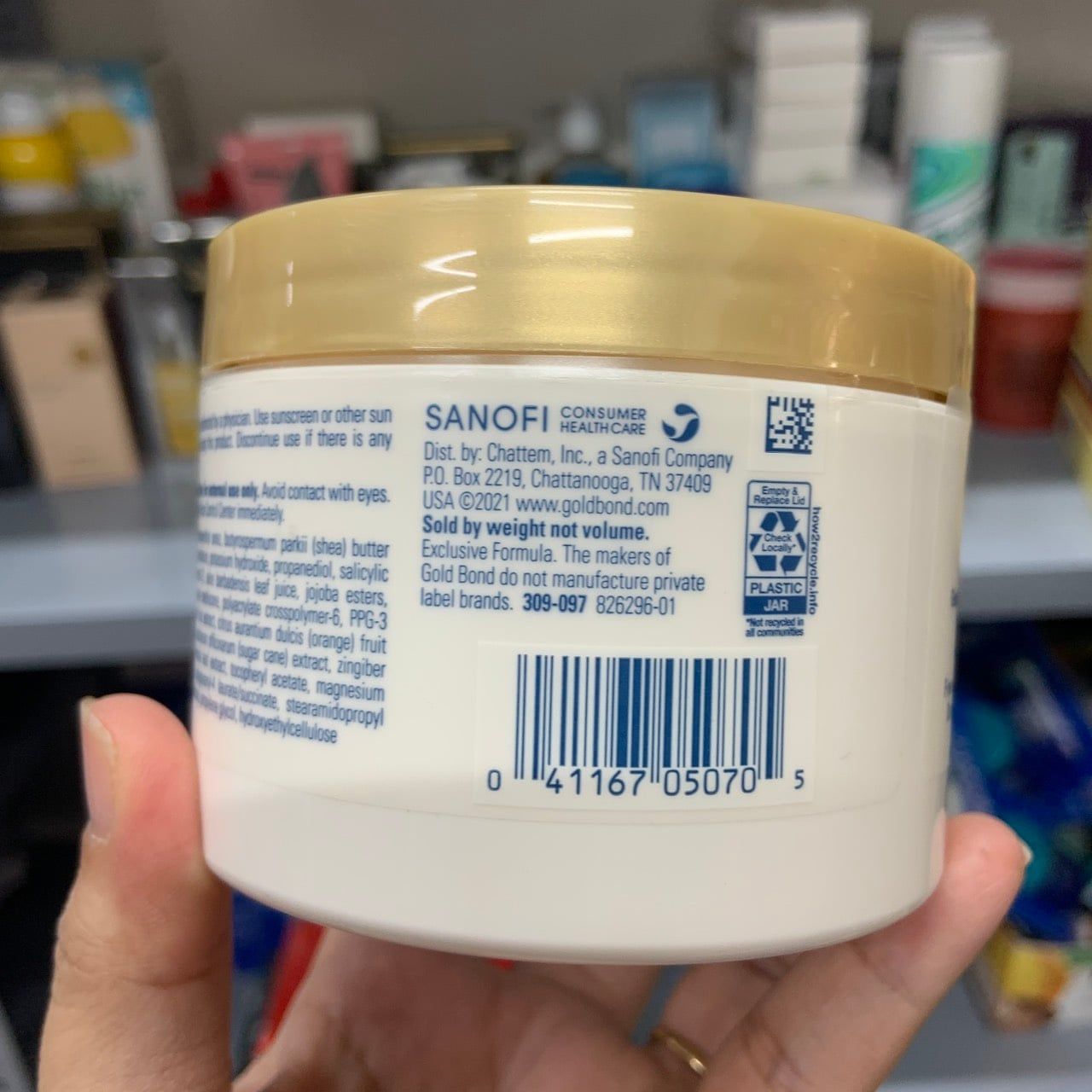 Kem dưỡng ẩm giàm khô ráp, da sần sùi Gold Bond Rough And Bumpy Skin Ingredients