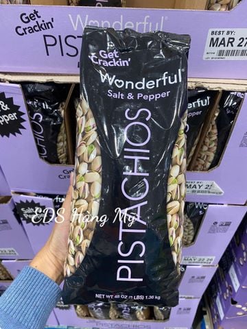  Hạt dẻ cười rang muối và tiêu Wonderful Salt & Pepper Pistachios 