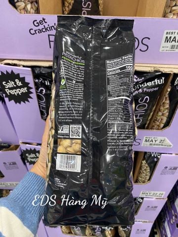  Hạt dẻ cười rang muối và tiêu Wonderful Salt & Pepper Pistachios 