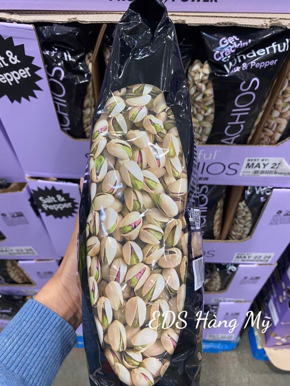 Hạt dẻ cười rang muối và tiêu Wonderful Salt & Pepper Pistachios