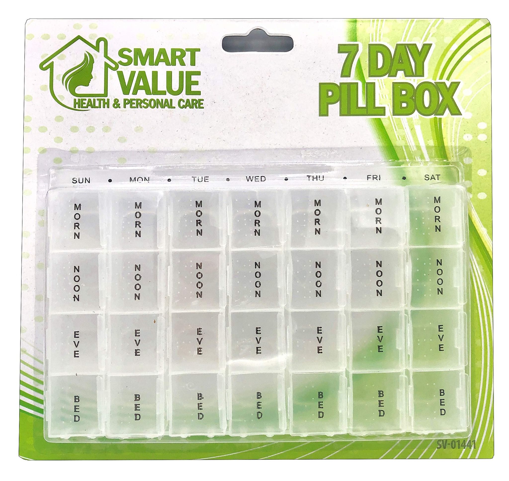 Hộp đựng chia thuốc 7 ngày trong tuần Smart Value 7 Day Pill Box