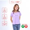Áo thun nữ tay ngắn cổ tròn thời trang Eden thêu chữ - AT091