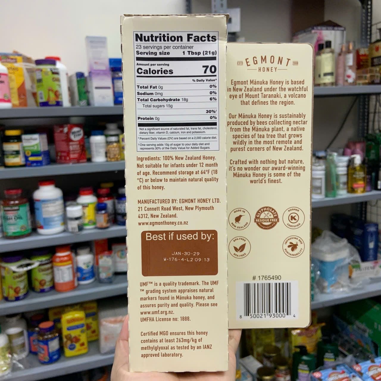 Mật ong thượng hạng Egmont Honey Manuka Honey