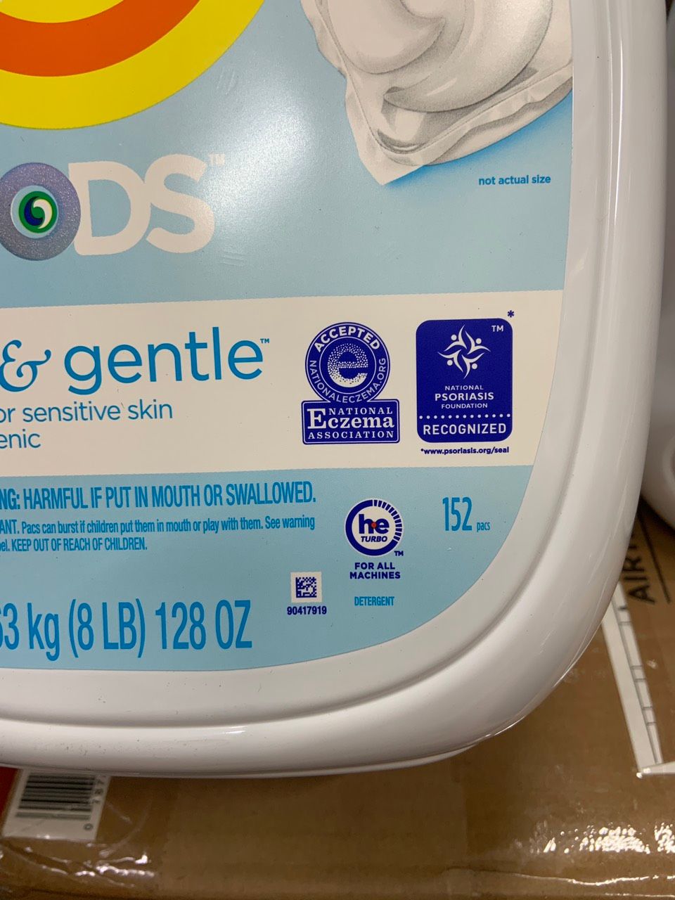 Viên giặt xả không mùi dịu nhẹ không gây kích ứng Tide Pods Free & Gentle