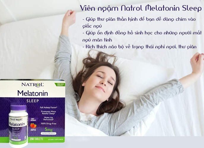 Viên Ngậm Natrol Melatonin Sleep 5mg Lọ 250 Viên