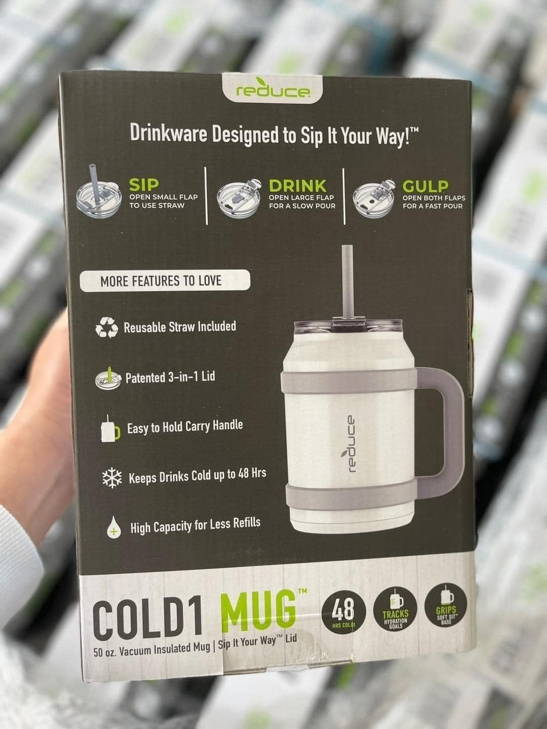 Ly giữ nhiệt thép không gỉ kèm ống hút Reduce Cold1 Mug dung tích 1,5l