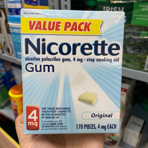  Kẹo cao su hỗ trợ cai thuốc lá Nicorette 