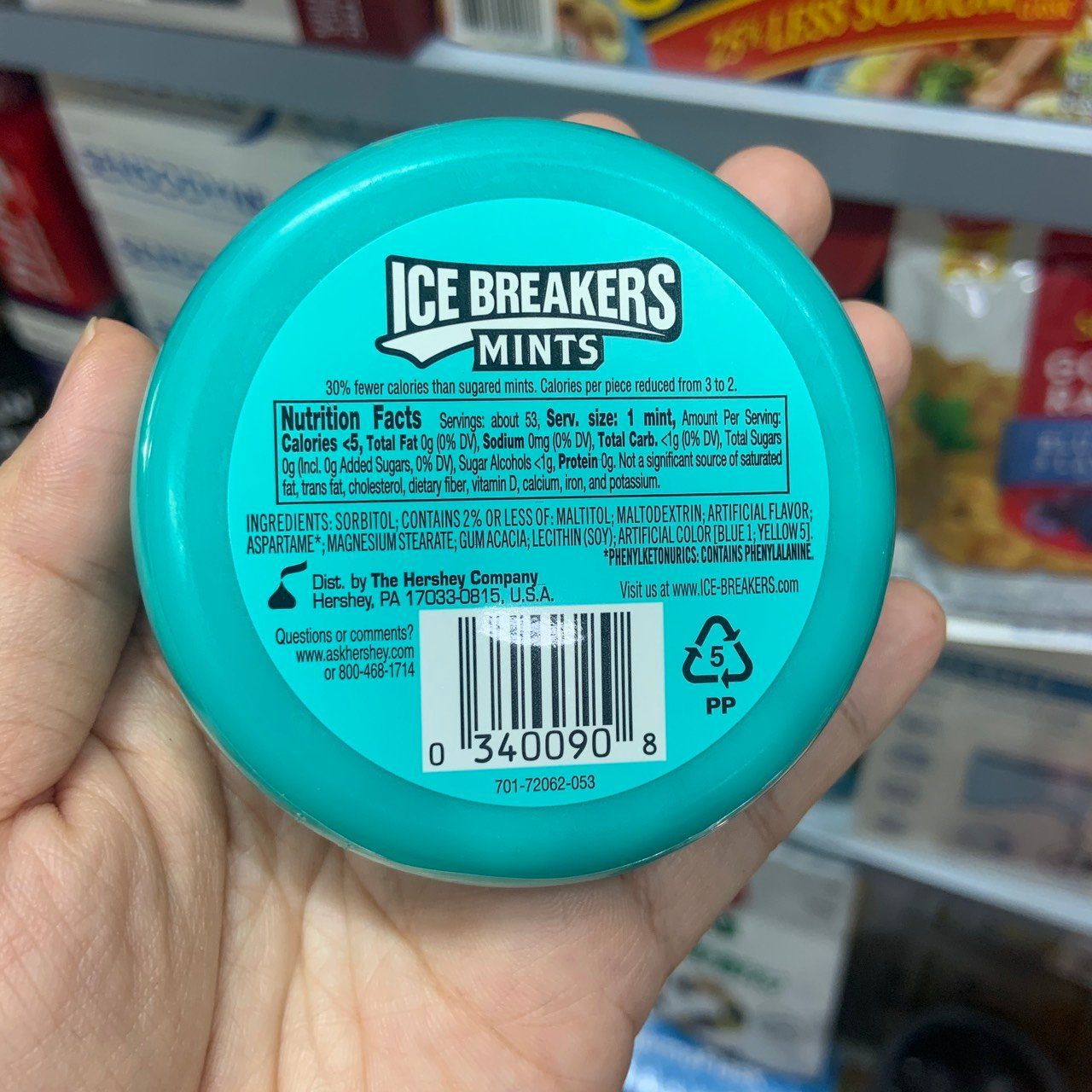Kẹo ngậm thơm miệng không đường Ice Breakers Mints