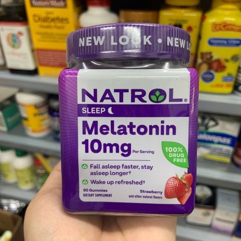  Kẹo ngủ Natrol Melatonin sleep Gummies 10mg 