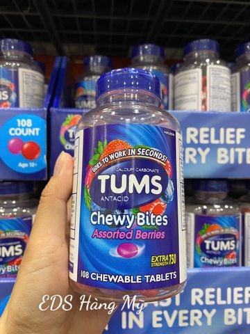  Kẹo nhai giảm đầy hơi khó tiêu Tums 
