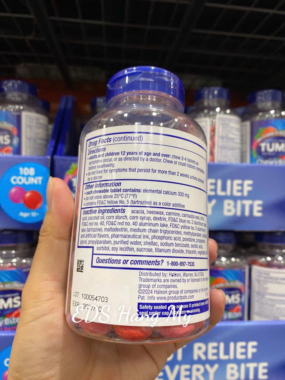 Kẹo nhai giảm đầy hơi khó tiêu Tums
